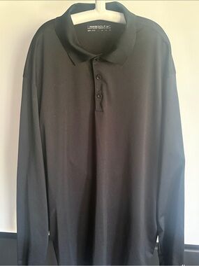 Black Nike Long Sleeve Golf Polo